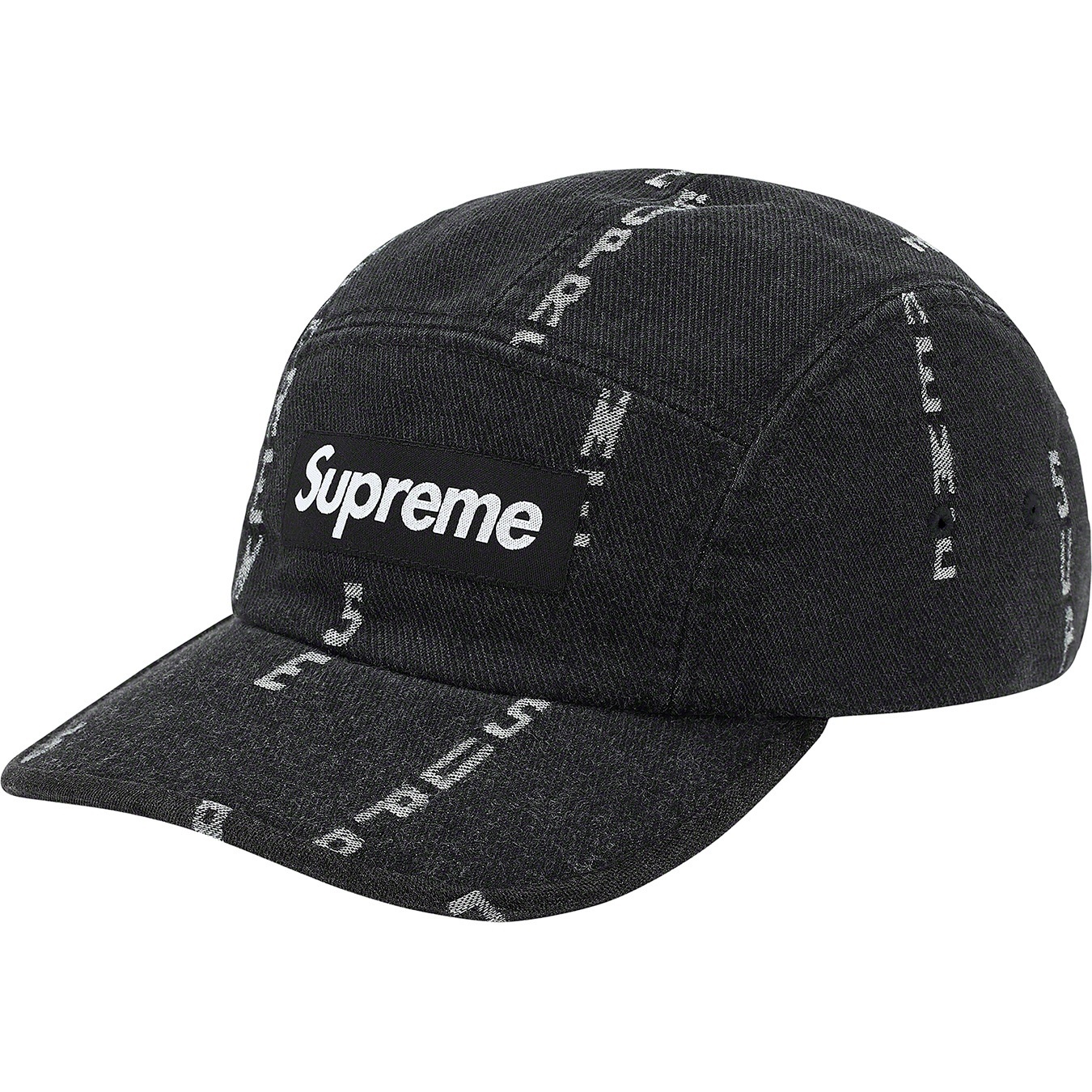 Logo Stripe Jacquard Denim Camp Cap view 4